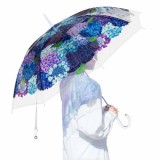日本直送幸福的心繡球花雨傘 – 藍紫色