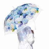 日本直送幸福的心繡球花雨傘 – 淺藍色